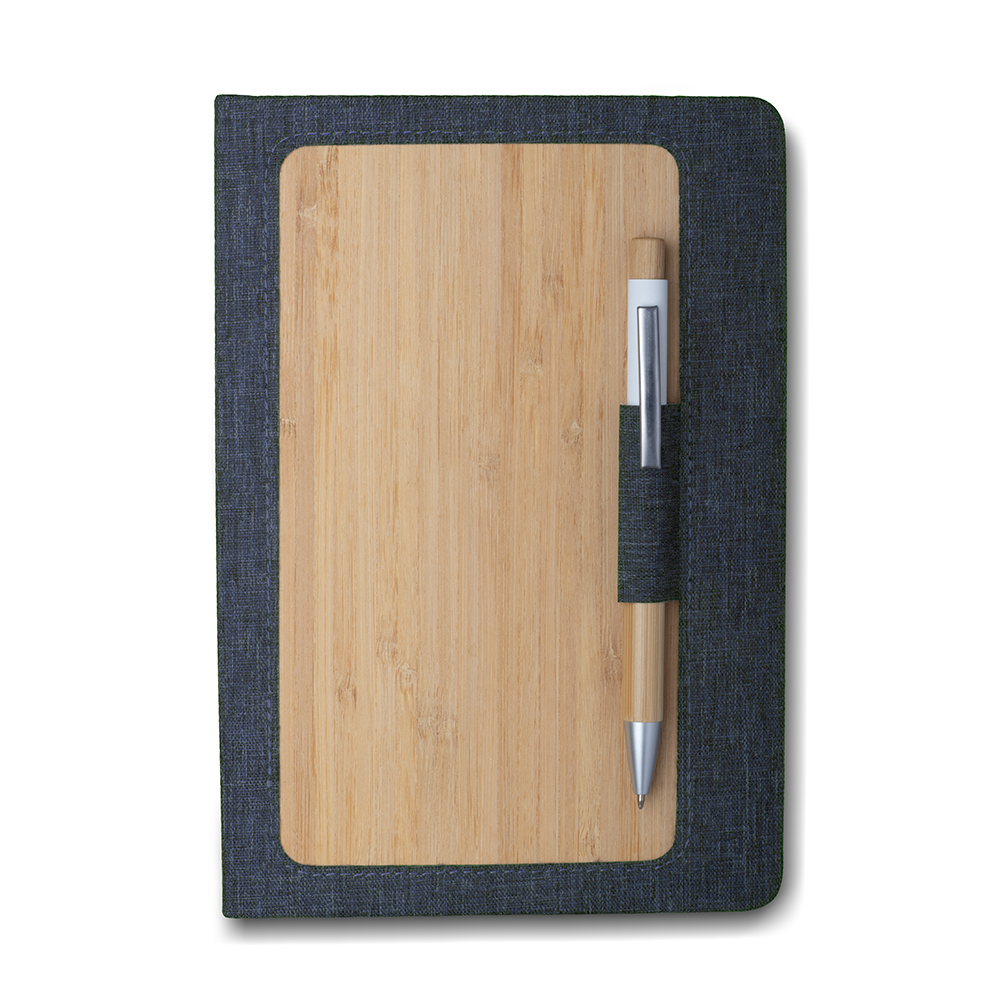 Caderno A5 Capa em RPET e Bambu