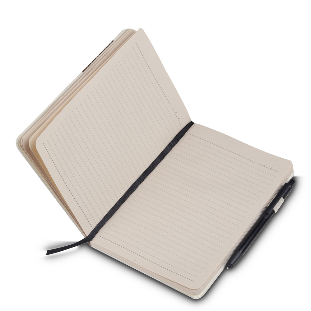 Caderno A5 Capa em Fibra de Cana de Açúcar e Café