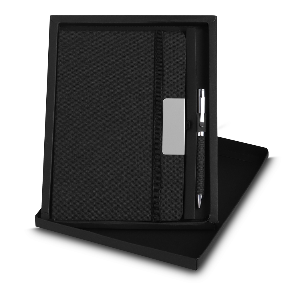 Kit Escritório A5 Capa em RPET e Caneta Metalica