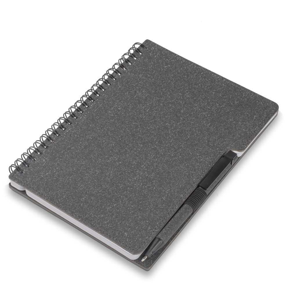Caderno A5 Capa em Papelão Reciclado c/ Caneta