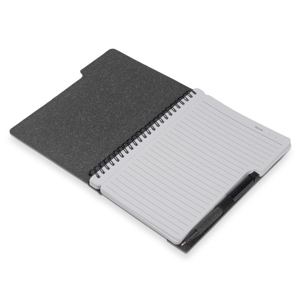 Caderno A5 Capa em Papelão Reciclado c/ Caneta
