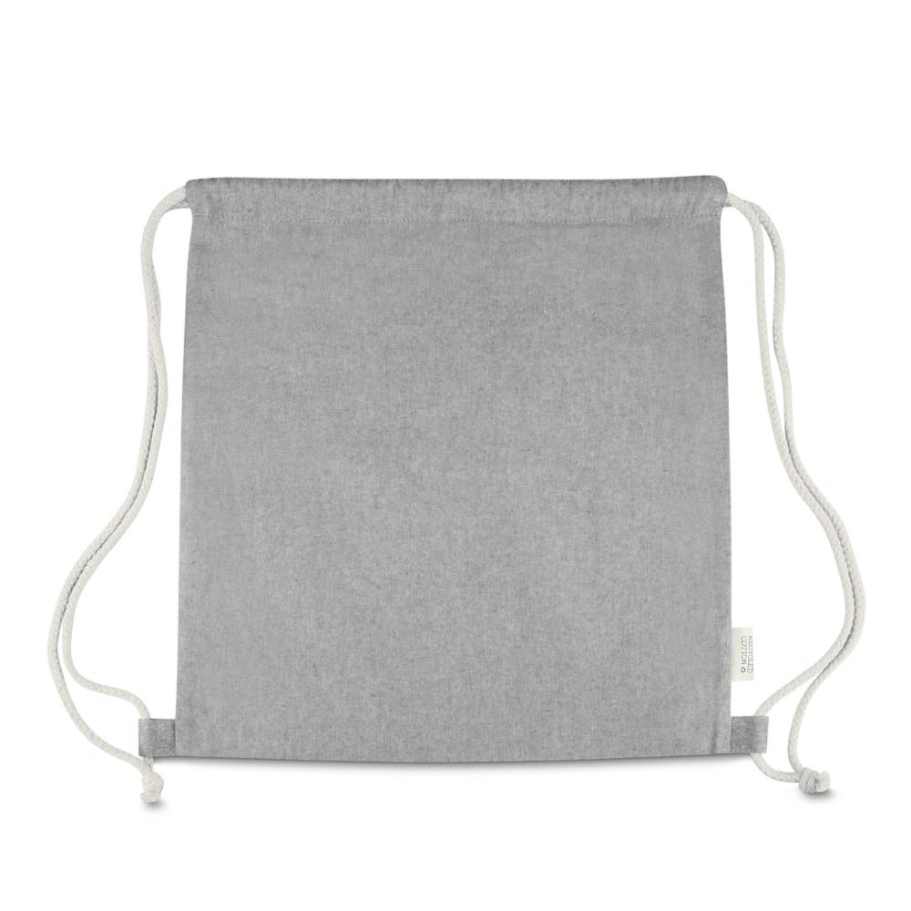 Sacola/Mochila em algodão mescla reciclado 140g/m²