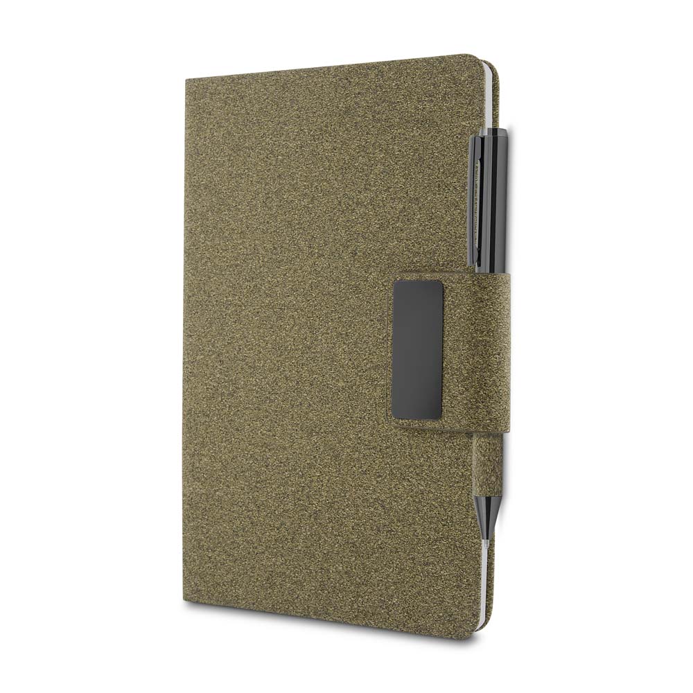 Caderno A5 em PU e fibra de café ou chá