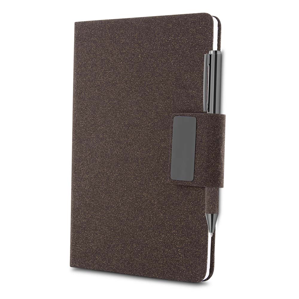 Caderno A5 em PU e fibra de café ou chá