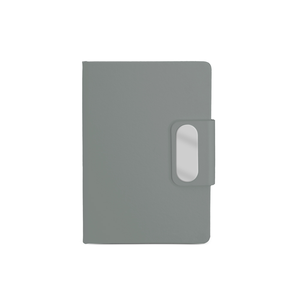 Caderno em PU com placa em metal